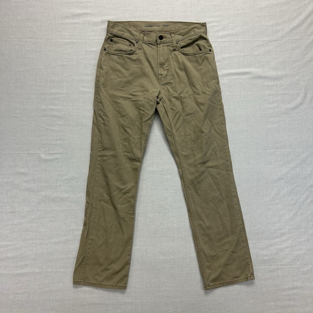 Old Navy Built-In Tough Straight Fit Chino Pants Men's Size 29x30 Beige Workwear